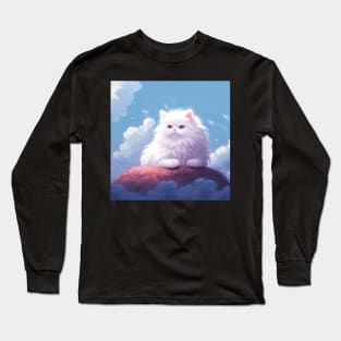 Enchanting Snowballs: The Magic of White Fluffy Cats Long Sleeve T-Shirt